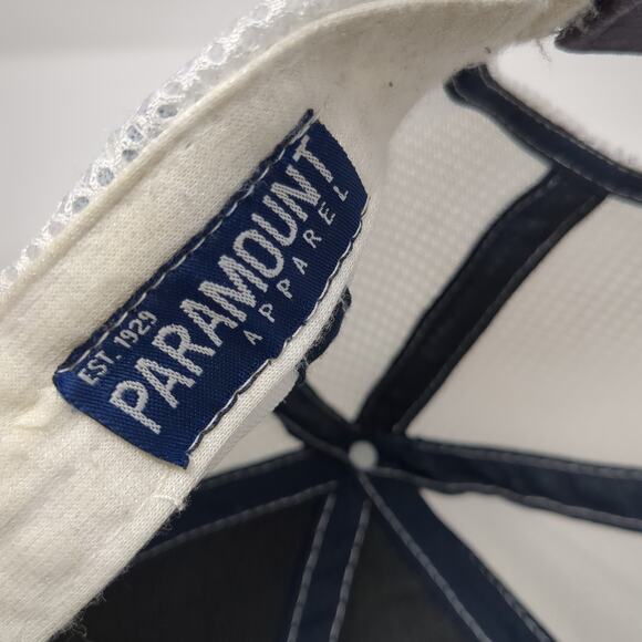 TruWood Siding Trim Strapback Trucker Hat Blue One Size Mesh Back - Picture 10 of 10